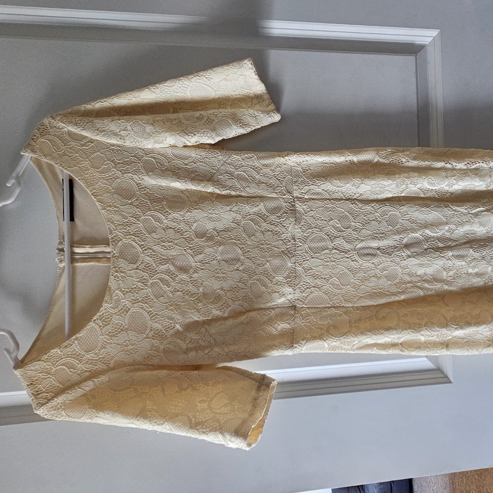 Elegant Cream Lace Dress